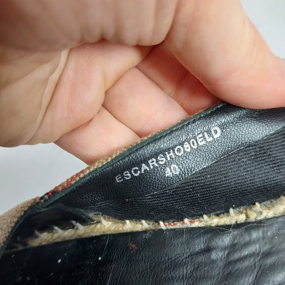 Burberry Hodgeson Check Brown Espadrille Flats - Picture 3 of 10